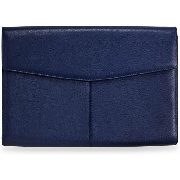 Levenger Smooth Dossier Folio in Navy / Néw No Box - Picture 1 of 7